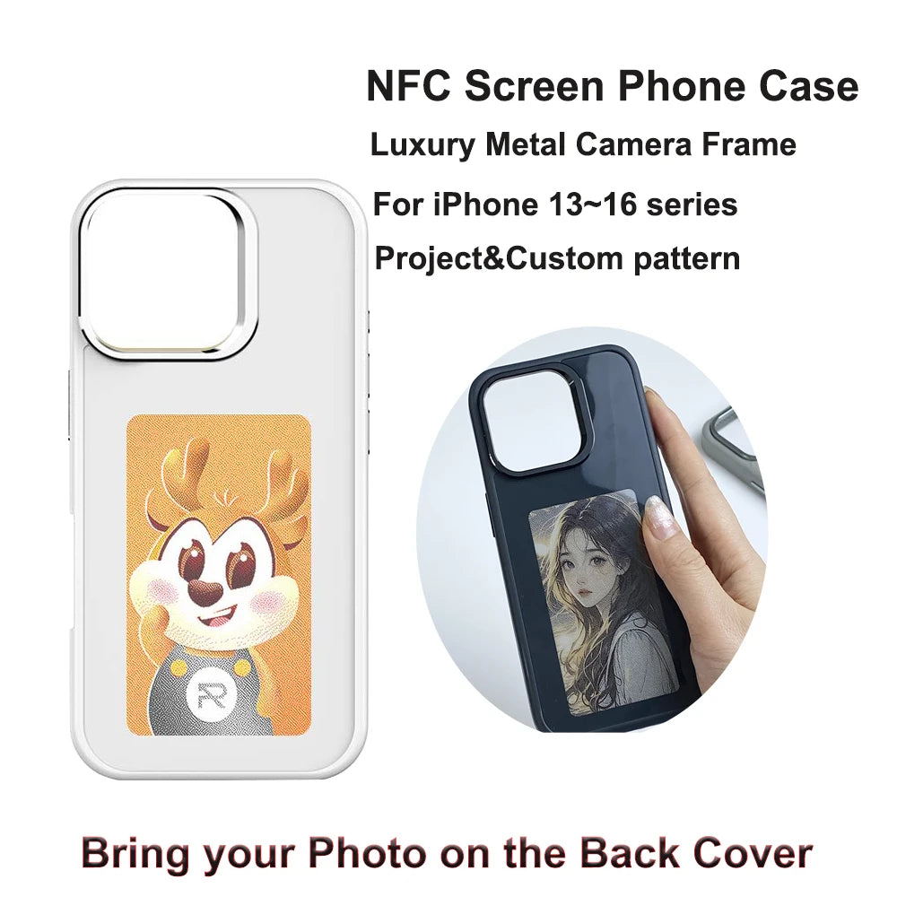 AI E-Ink Customizable Photo Display Phone Case with NFC Instant Image Swap
