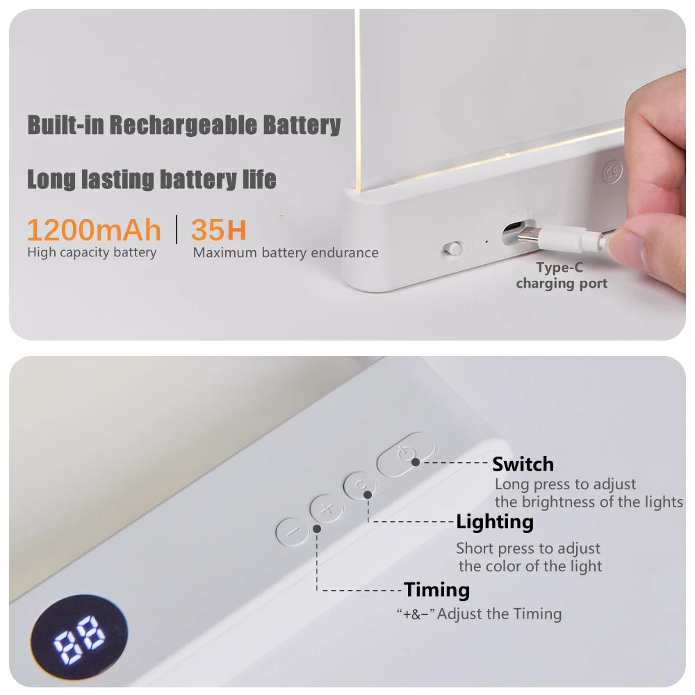 UltraSlim LED Night Vision Book Light – USB Rechargeable | Eye Protection | Viral TikTok Essential
